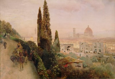 Florencja (olej na płótnie) autorstwa Oswald Achenbach