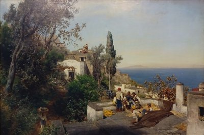 Widok na Zatokę Neapolitańską autorstwa Oswald Achenbach