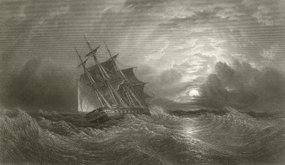 HMS Galatea na rejsie autorstwa Oswald Walters Brierly
