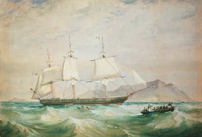 H.M.S. Szerszeń, 1861 autorstwa Oswald Walters Brierly