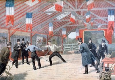 Tragiczny pojedynek: Śmierć monsieur Harry Alis, 1895 autorstwa Oswaldo Tofani