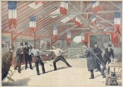 Tragiczny pojedynek: Śmierć monsieur Harry Alis, z „Le Petit Journal”, 17 marca 1895 autorstwa Oswaldo Tofani
