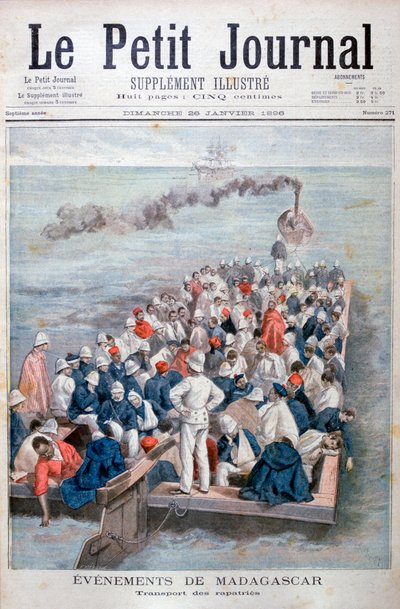 Wydarzenia na Madagaskarze: Repatriacja wojsk francuskich, 1896 autorstwa Oswaldo Tofani