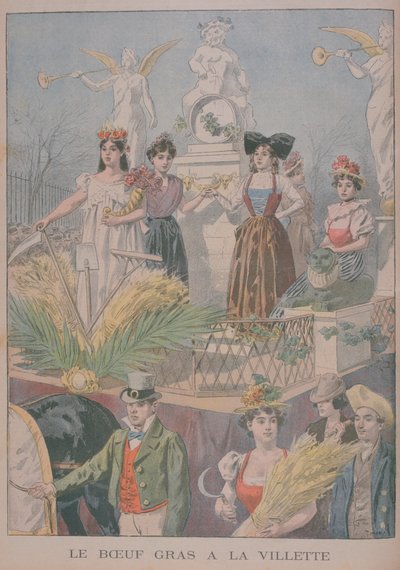 Uroczystość utuczonego wołu, Villette, Paryż, 1900 autorstwa Oswaldo Tofani