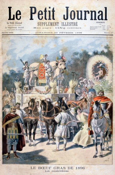 Uroczystości utuczonego wołu w Paryżu, 1896 r. autorstwa Oswaldo Tofani