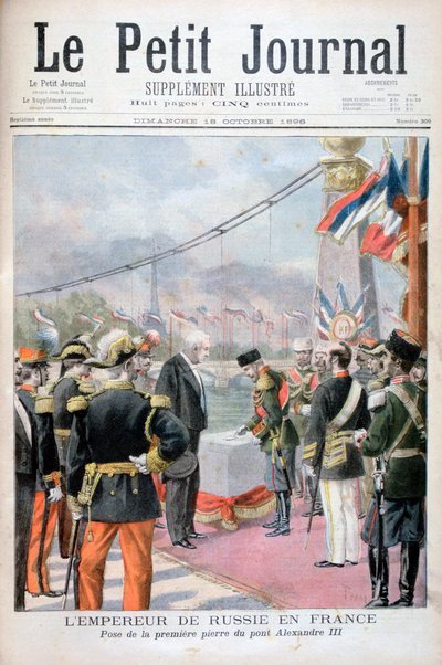 Mikołaj II z Rosji i Félix Faure, prezydent Republiki Francuskiej, 1896 autorstwa Oswaldo Tofani