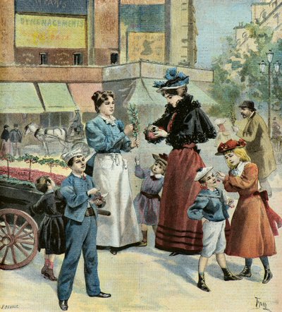 Paryż wiosną, 1895 (ilustracja) autorstwa Oswaldo Tofani