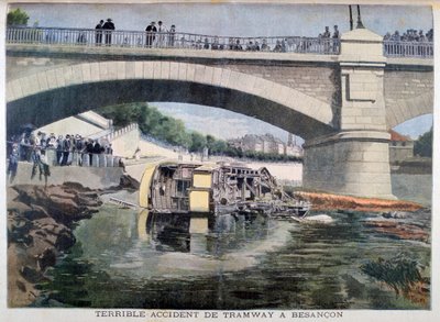 Okropny wypadek tramwajowy, Besancon, Francja, 1899 autorstwa Oswaldo Tofani