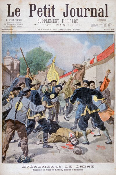 Morderstwo barona Kettelera, niemieckiego ministra, Chiny, 1900 autorstwa Oswaldo Tofani