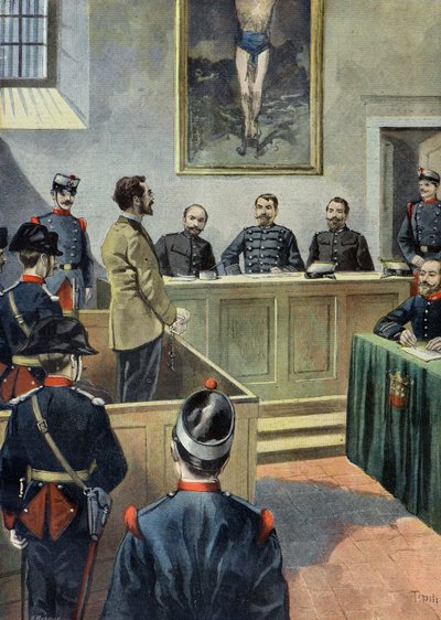 anarchista Michele Angiolillo przed Radą Wojenną autorstwa Oswaldo Tofani