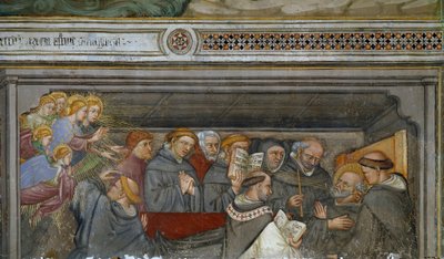 Śmierć św. Augustyna (fresk) autorstwa Ottaviano Nelli