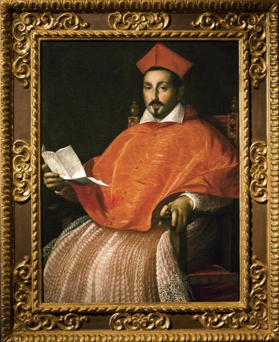 Portret kardynała Scipione Borghese (Scipione Caffarelli-Borghese) (1577-1633) autorstwa Ottavio Leoniego - autorstwa Ottavio Mario Leoni