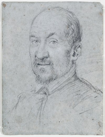 Portret duchownego (ołówek na papierze) autorstwa Ottavio Mario Leoni