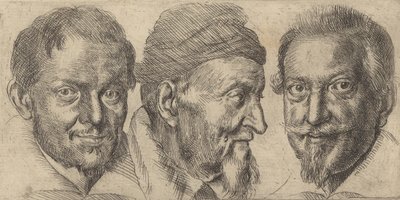 Trzy portrety prawdopodobnie przedstawiające Camilla Graffica, Ercole Pedemonte i Antoniego ..., ca. 1620-30. autorstwa Ottavio Mario Leoni