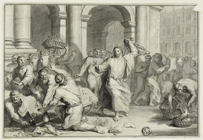 Chrystus wypędzający kantorów ze świątyni autorstwa Ottmar Elliger the Younger