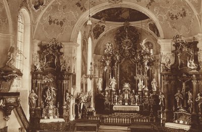 Kościół Parafialny, Oberammergau, Wnętrze Kościoła autorstwa Otto Ballerstedt