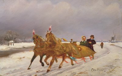 Trojka w śniegu autorstwa Otto Eerelman