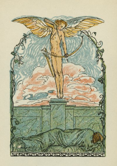 Pieśni Anakreona (kolorowa litografia) autorstwa Otto Friedrich