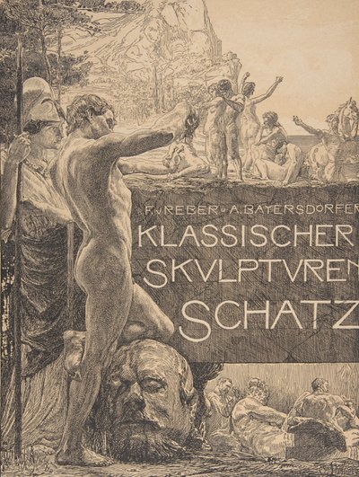 Projekt okładki do „Klassischer Skulpturenschatz”, koniec XIX wieku, koniec XIX wieku. autorstwa Otto Greiner
