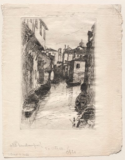 Kanał w Wenecji, 1880. autorstwa Otto H. Bacher