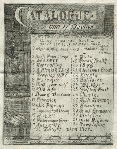 Katalog, 1878. autorstwa Otto H. Bacher