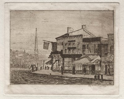 Cleveland, Woodland Avenue i Eagle Street, 1878. autorstwa Otto H. Bacher