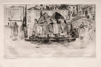 Akwaforty Wenecji: Pozzo San Vio, 1882. autorstwa Otto H. Bacher