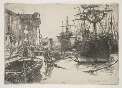 Fundamenty Zattere, 1880. autorstwa Otto H. Bacher
