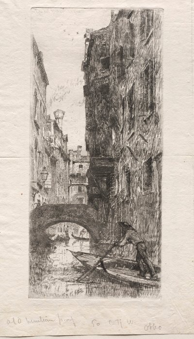 Ponte del Pistor, Wenecja, 1880. autorstwa Otto H. Bacher