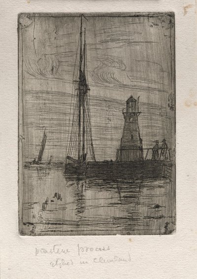 Molo rzeczne, 1890. autorstwa Otto H. Bacher