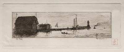Zachodnie molo, Cleveland, 1878. autorstwa Otto H. Bacher
