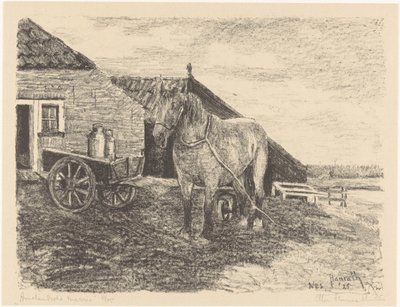Klacz Ameland (oryginalny tytuł na obiekcie) autorstwa Otto Hanrath (signed by artist)