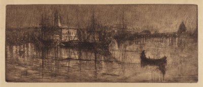 Mokry wieczór w Wenecji, ok. godz. 1880. autorstwa Otto Henry Bacher