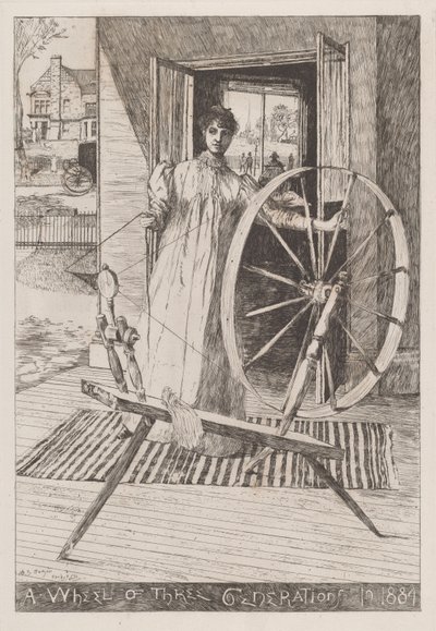 W kołowrotku, ok. godz. 1884. autorstwa Otto Henry Bacher