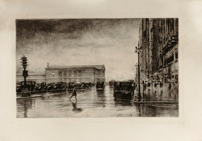 Deszczowy dzień, Michigan Avenue autorstwa Otto J. Schneider