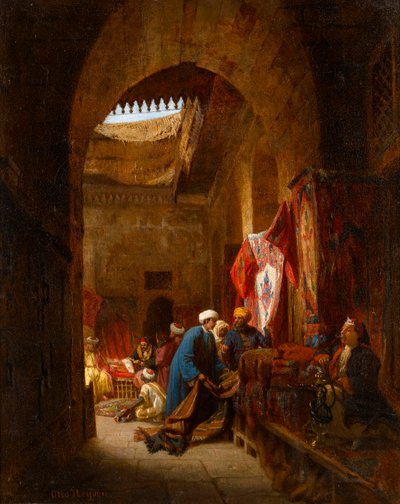 Bazar dywanów, Kair autorstwa Otto Johann Heinrich Heyden