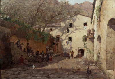 Życie codzienne, Włochy autorstwa Otto Ludvig Sinding