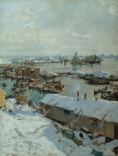 W porcie Svolvaer autorstwa Otto Ludvig Sinding