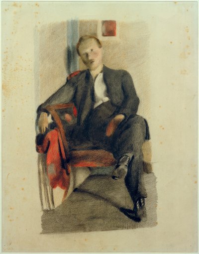 Portret młodego mężczyzny, siedzącego autorstwa Otto Meyer Amden