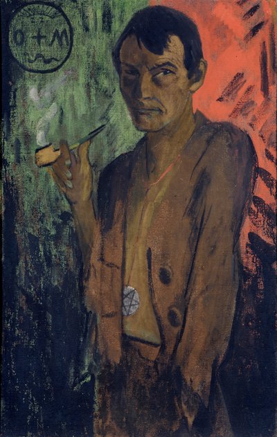 Autoportret z pentagramem, ok. 1930 r. 1924. autorstwa Otto Mueller