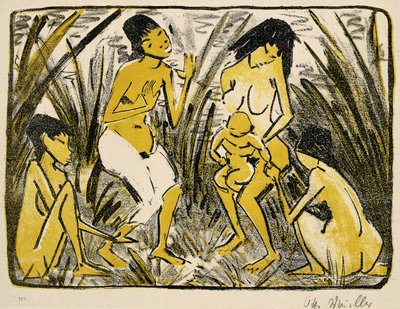 Odkrycie Mojżesza, 1920 autorstwa Otto Mueller