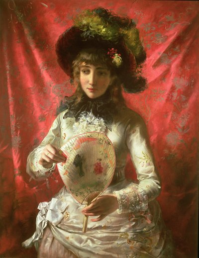 Dziewczyna z wachlarzem autorstwa Otto Rudolf Hessler