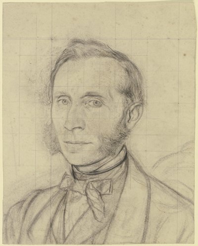 Portret mężczyzny z bokobrodami autorstwa Otto Scholderer