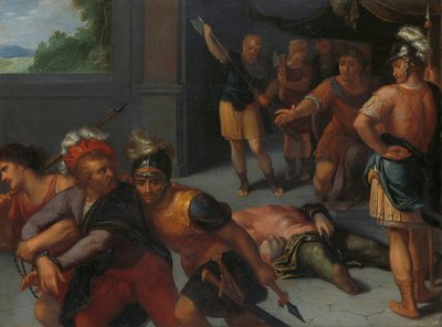 Ścięcie Klaudiusza Paulusa i pojmanie Juliusa Cywilisa Ścięcie Juliusza Paulusa i uwięzienie Klaudiusza Cywilisa jeden z serii dwunastu o powstaniu Batawów przeciwko Rzymianom autorstwa Otto van Veen