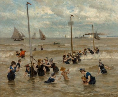Kąpiel nad morzem, 1876 r. autorstwa Otto von Thoren