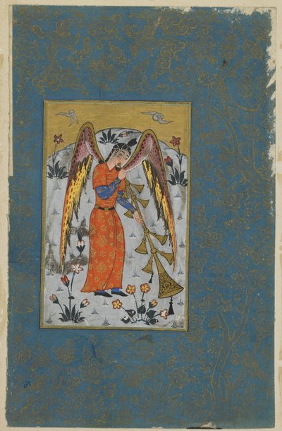 Anioł Israfil, ok. 1580-90 autorstwa Ottoman School