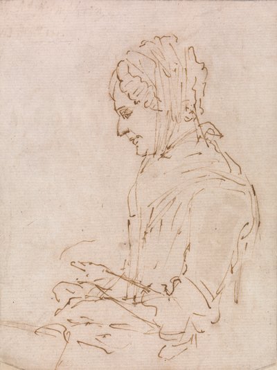 Studium szycia matki Artystki autorstwa Ozias Humphry
