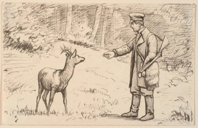 Spotkanie w lesie autorstwa P.C. Skovgaard