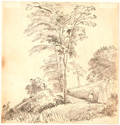 Spacerując ścieżką (prawdopodobnie Vedbæk). autorstwa P.C. Skovgaard
