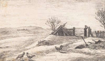 Zimowy krajobraz w pobliżu Vejby autorstwa P.C. Skovgaard